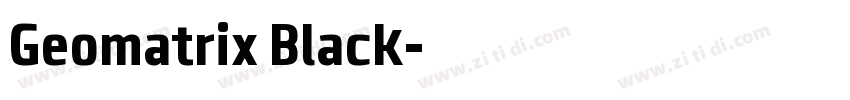 Geomatrix Black字体转换